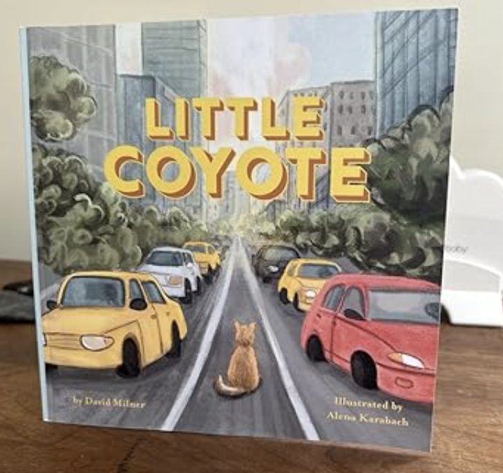 A printed copy of Little Coyote, illustrated by Alena